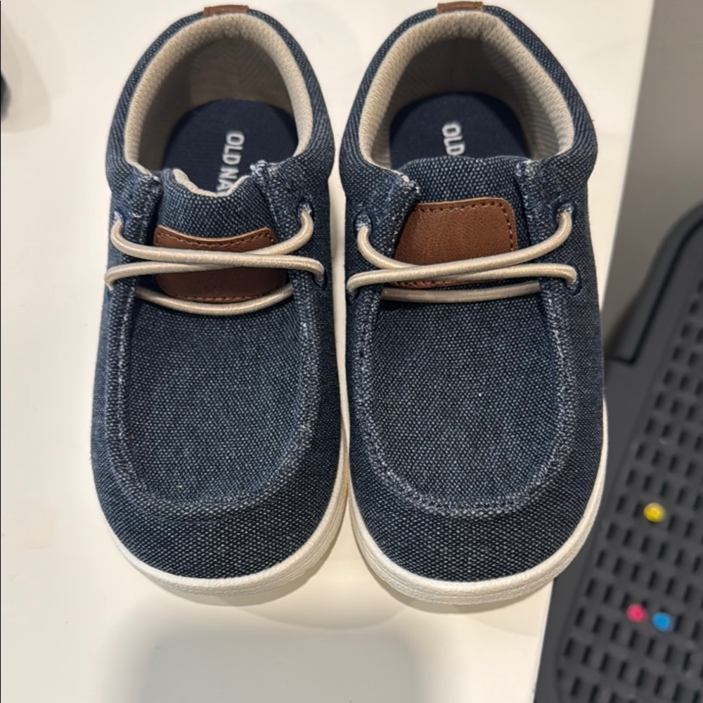 Old Navy Blue and Brown Moccasins Casual Slip-On Shoes